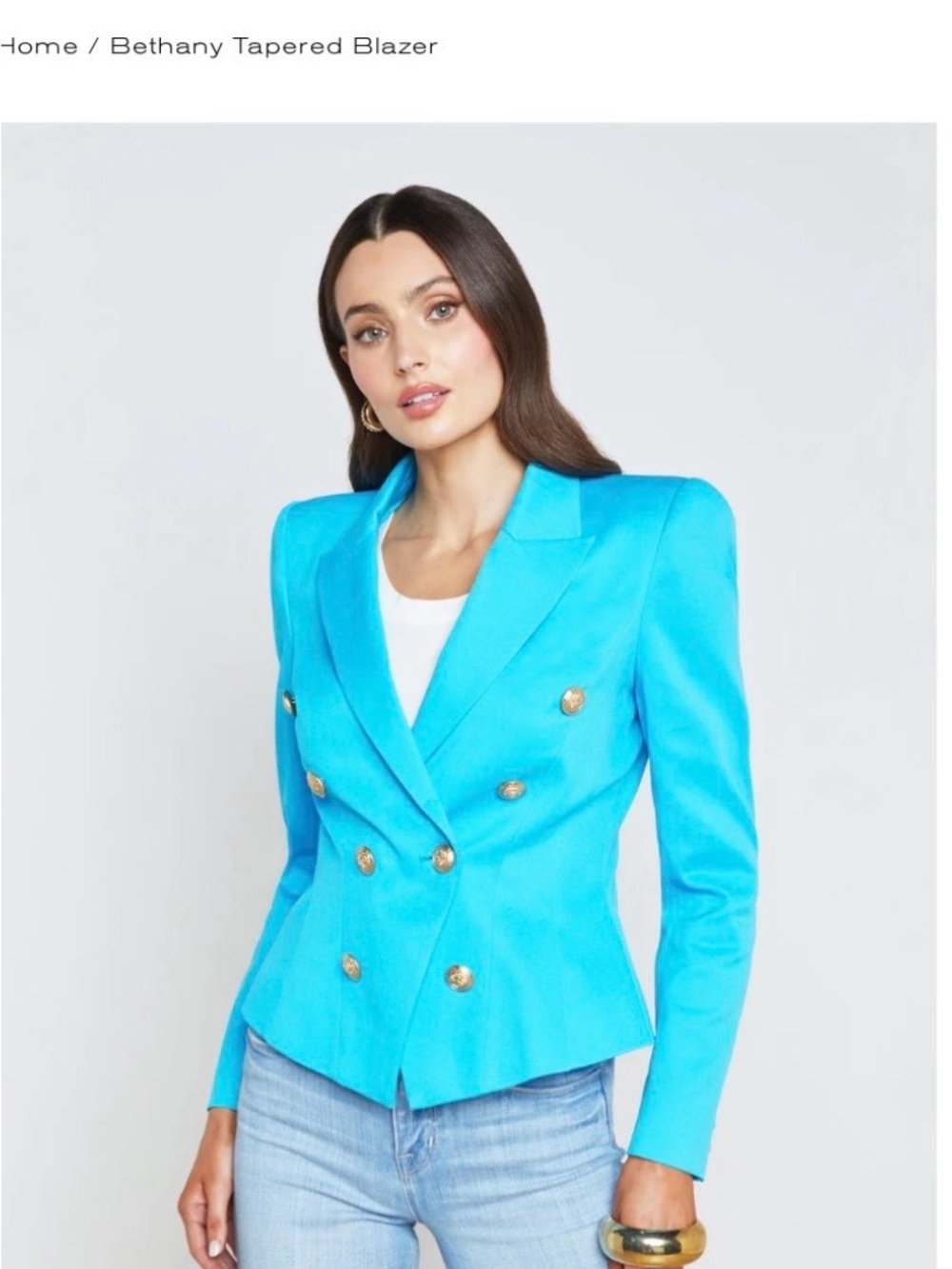 L’agence Turquoise Women’s Double-Breasted Jacket